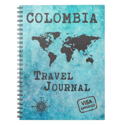 Colombia Travel Journal Vacation Trip Planner