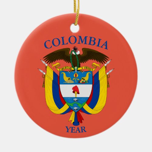 Colombia Vacation Christmas Ceramic Ornament