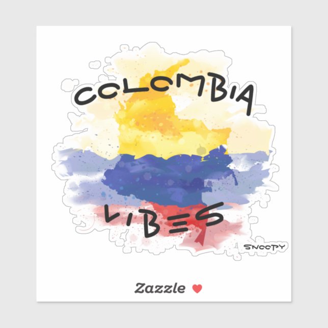 COLOMBIA vibes Car sticker Colombia croquis (Sheet)