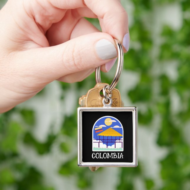 Colombia Vintage Travel Keychain (Hand)