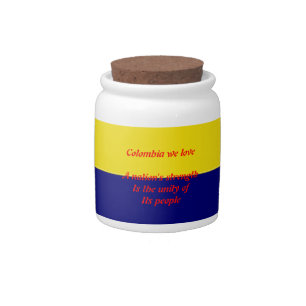 Colombia we love candy jar
