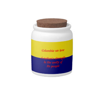 Colombia we love candy jar