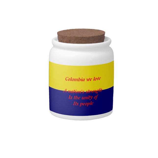 Colombia we love candy jar (Front)