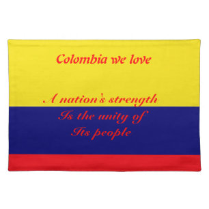 Colombia we love cloth placemat