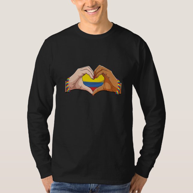 Colombia Women Men Patriotic Colombian Flag Colomb T-Shirt (Front)