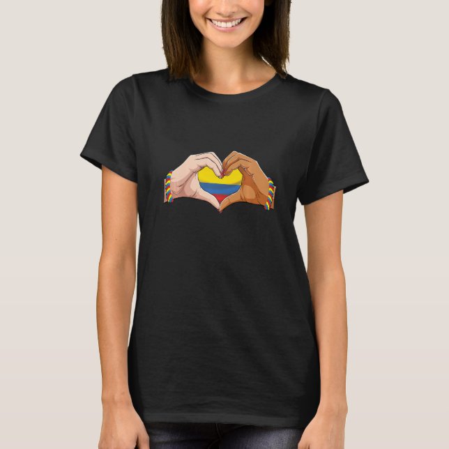 Colombia Women Men Patriotic Colombian Flag Colomb T-Shirt (Front)