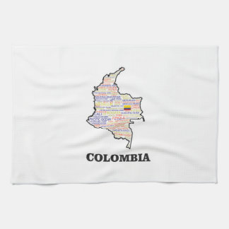 COLOMBIA WORD COLLAGE KITCHEN TOWEL