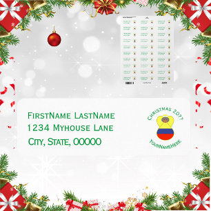 Colombian Abuelita Angel for Christmas  Label