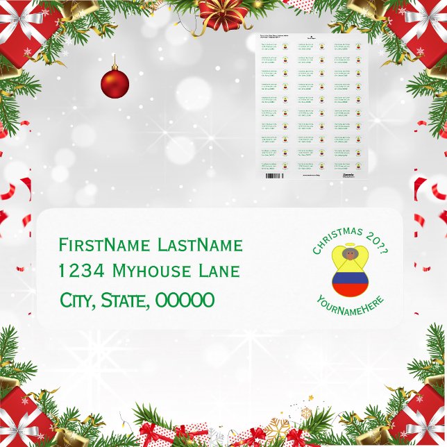 Colombian Abuelita Angel for Christmas  Label (Creator Uploaded)