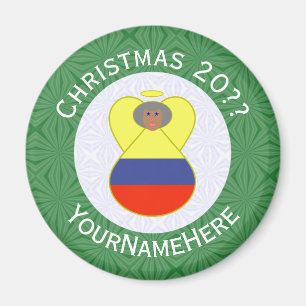 Colombian Abuelita Angel for Christmas Magnet