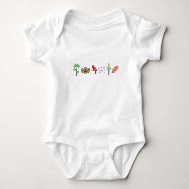 Colombian American Baby One-Piece Baby Bodysuit (Front)