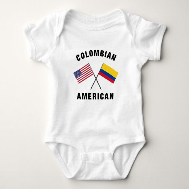 Colombian American Flag Baby Bodysuit (Front)