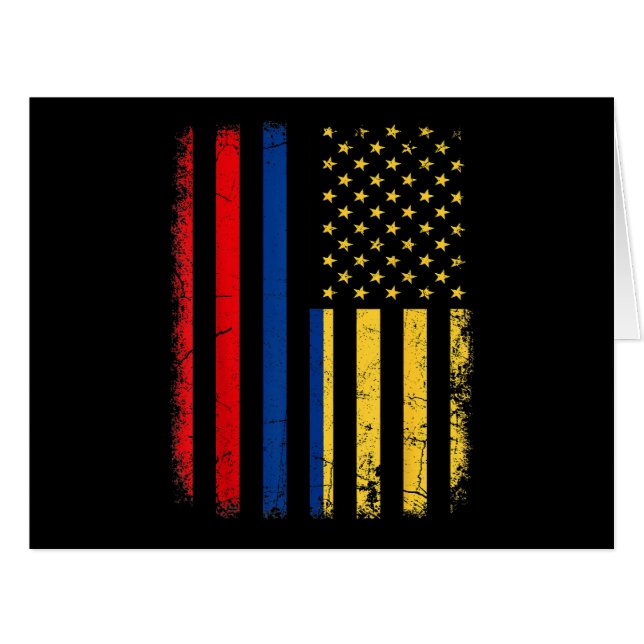 Colombian American Flag Colombian Roots Colombia A (Front Horizontal)