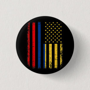 Colombian American Flag Colombian Roots Colombia A Button