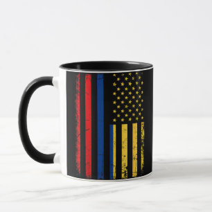 Colombian American Flag Colombian Roots Colombia A Mug