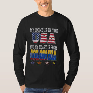 Colombian American Patriot Heart is from Colombia T-Shirt