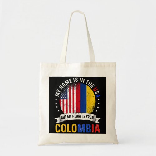 Colombian American Patriot Heart is from Colombia  Tote Bag