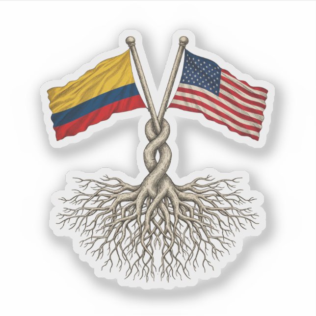Colombian - American Sticker (Front)