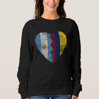 Colombian Argentinian Flag Heart Argentina Colombi Sweatshirt