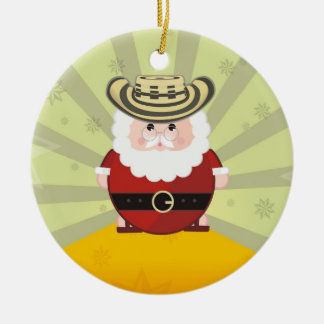 colombian christmas ceramic ornament
