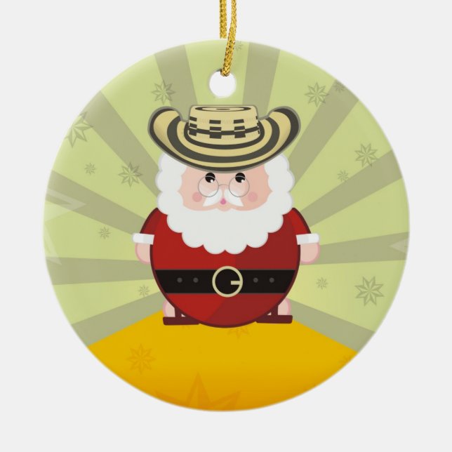 colombian christmas ceramic ornament (Front)