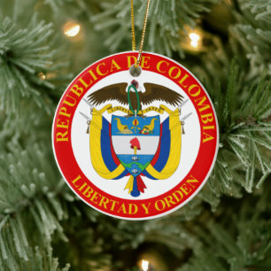Colombian Coat of Arms Ceramic Ornament