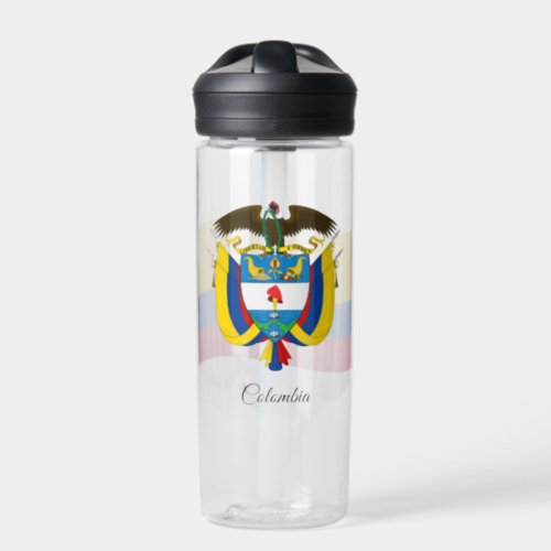 Colombian Coat of Arms Flag Colombia Water Bottle