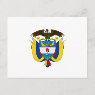 Colombian coat of arms postcard