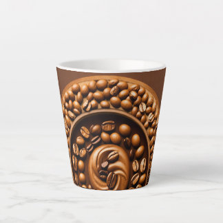 Colombian coffee beans design latte mug