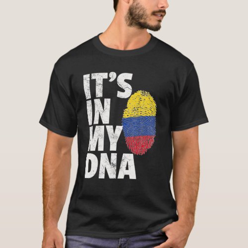 Colombian Colombia Flag ITs IN MY DNA Christmas G T_Shirt