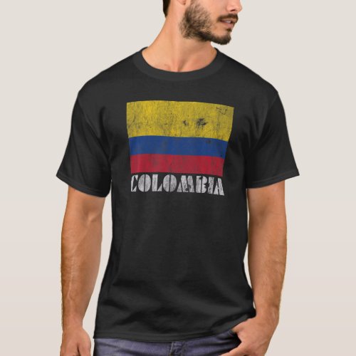Colombian Colombia Flag  Vintage Country Souvenir T_Shirt