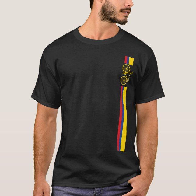 Colombian Cycling Shirt Colombia Flag Cyclist Bicy (Front)