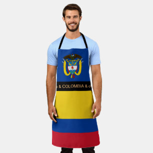 Colombian Flag Apron, Colombia Chefs kitchen Apron