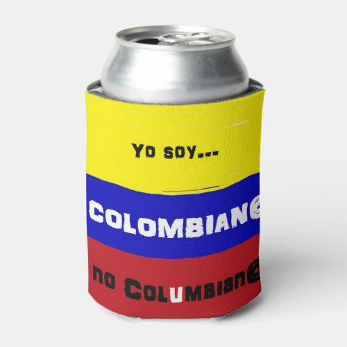 Colombian flag can cooler