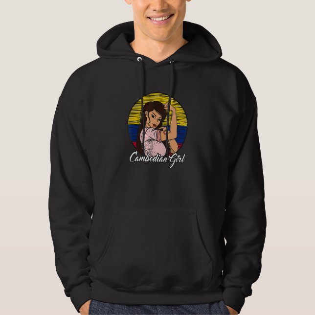 Colombian Flag Colombia Colombian Girl Hoodie (Front)
