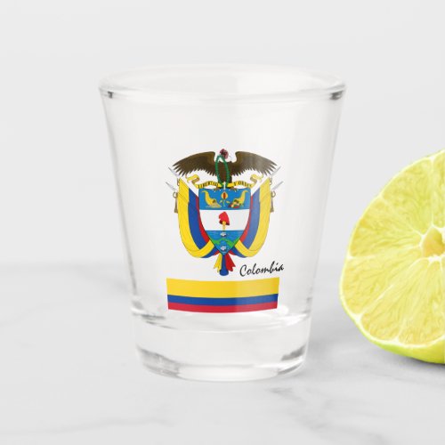 Colombian Flag  Colombia country patriot  sports Shot Glass