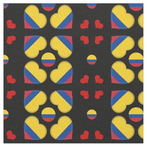 Colombian Flag  Colombia Heart fashion Fabric