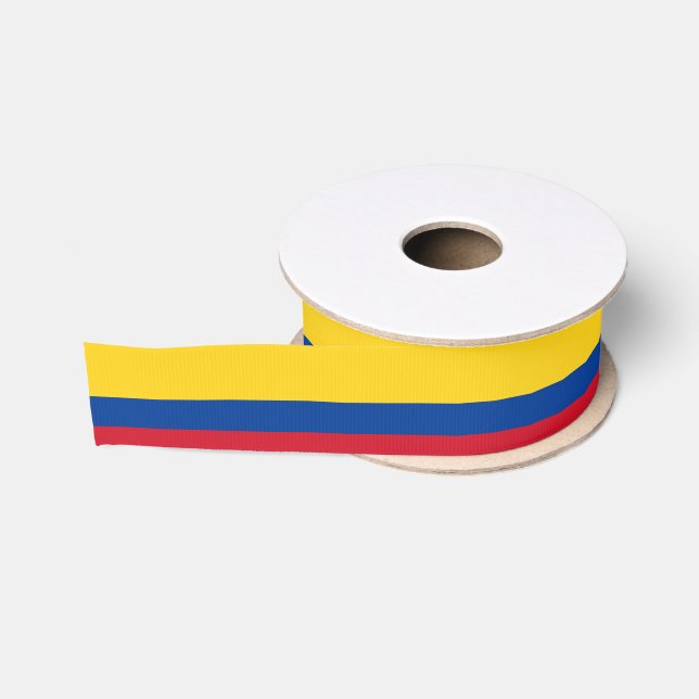 Colombian Flag & Colombia travel, holiday/sports Grosgrain Ribbon (Spool)