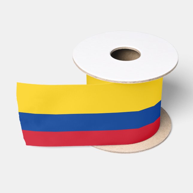 Colombian Flag & Colombia travel, holiday/sports Satin Ribbon (Spool)