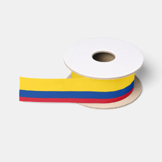 Colombian Flag & Colombia travel, holiday/sports Satin Ribbon