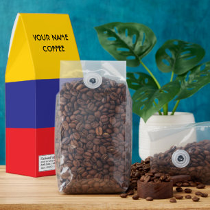 Colombian flag custom coffee beans gift box