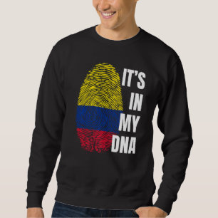 Colombian Flag Dna Fingerprint Colombia Sweatshirt