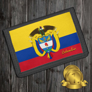Colombian flag fashion, Colombia patriots / sports Tri-fold Wallet