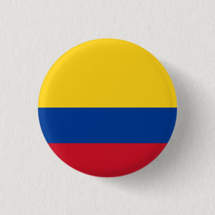 Colombian Flag, Flag of Colombia Button
