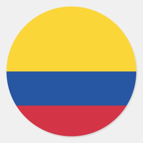 Colombian Flag Flag of Colombia Classic Round Sticker