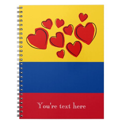 Colombian flag notebook