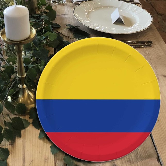 Colombian Flag plates, party, sports, Colombia Paper Plates (Creator Uploaded)
