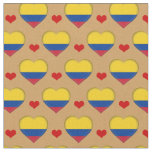 Colombian Flag Red Heart fashion Fabric/Colombia Fabric