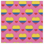 Colombian Flag Red Heart fashion Fabric/Colombia Fabric