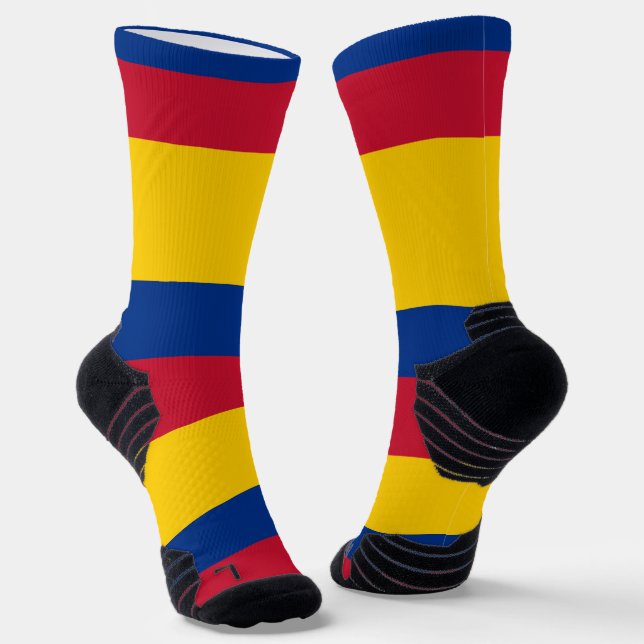 Colombian flag socks (Angled)